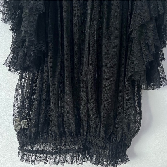 Free People Disco Ball Swiss Dot Lace Top Small - Picture 4 of 12